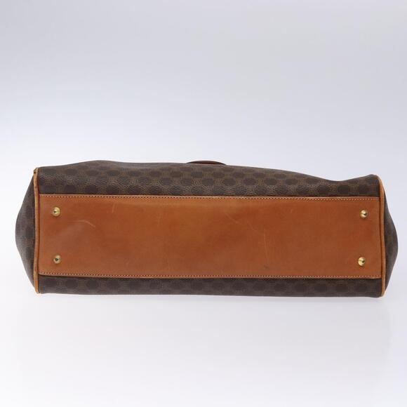 CELINE Macadam Canvas Hand Bag Pvc Leather Brown Gold - Picture 9 of 13